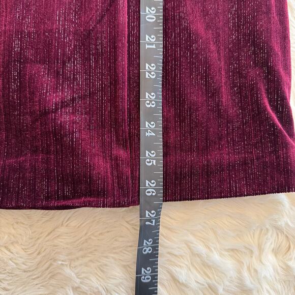 Urban Social Velvet Burgundy Red Strapless Tube Shimmer Mini Dress Medium - Picture 7 of 9